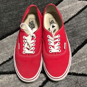 Red Authentic Vans